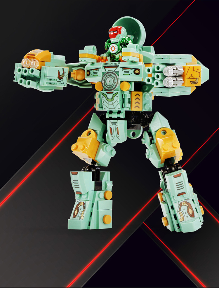 Compatible with Lego Steel Mech War Machine Deformation Changeable Puzzle Assembling Building Blocks Children DIY Toys 76015