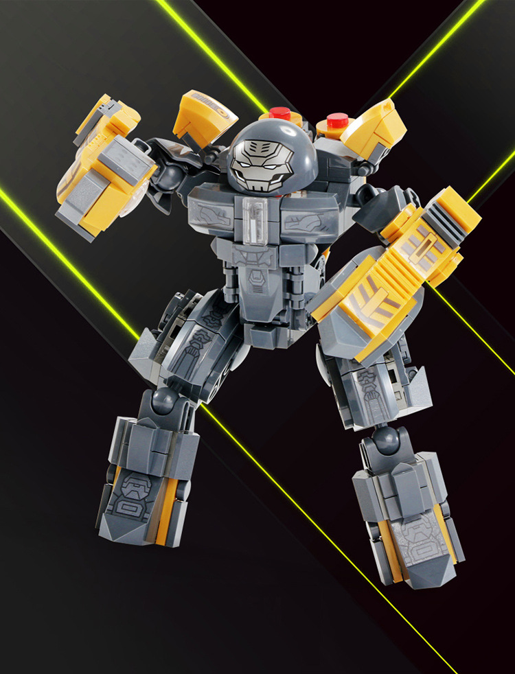 Compatible with Lego Steel Mech War Machine Deformation Changeable Puzzle Assembling Building Blocks Children DIY Toys 76015