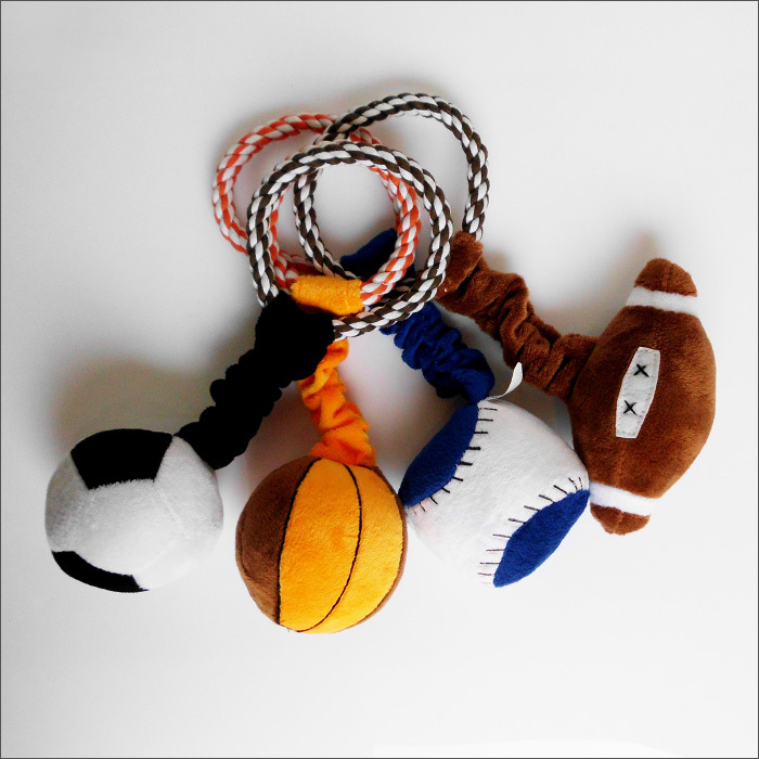 Rugby Pet Toy Throwing Ball Pet Plush Cotton Rope Toys