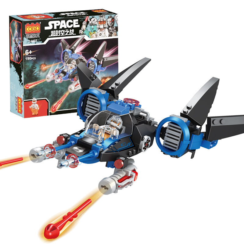Cogo 14407-14418 Super Space War Space Series Small Particle Building Blocks Boy Assembly Model Toys