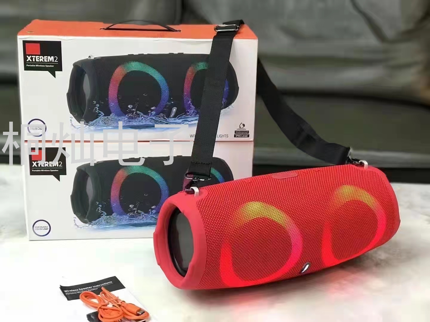 New RGB Color Light Large War Drum Second Generation Xtreme2 Bluetooth Speaker Card USB Portable Subwoofer Hot Sale
