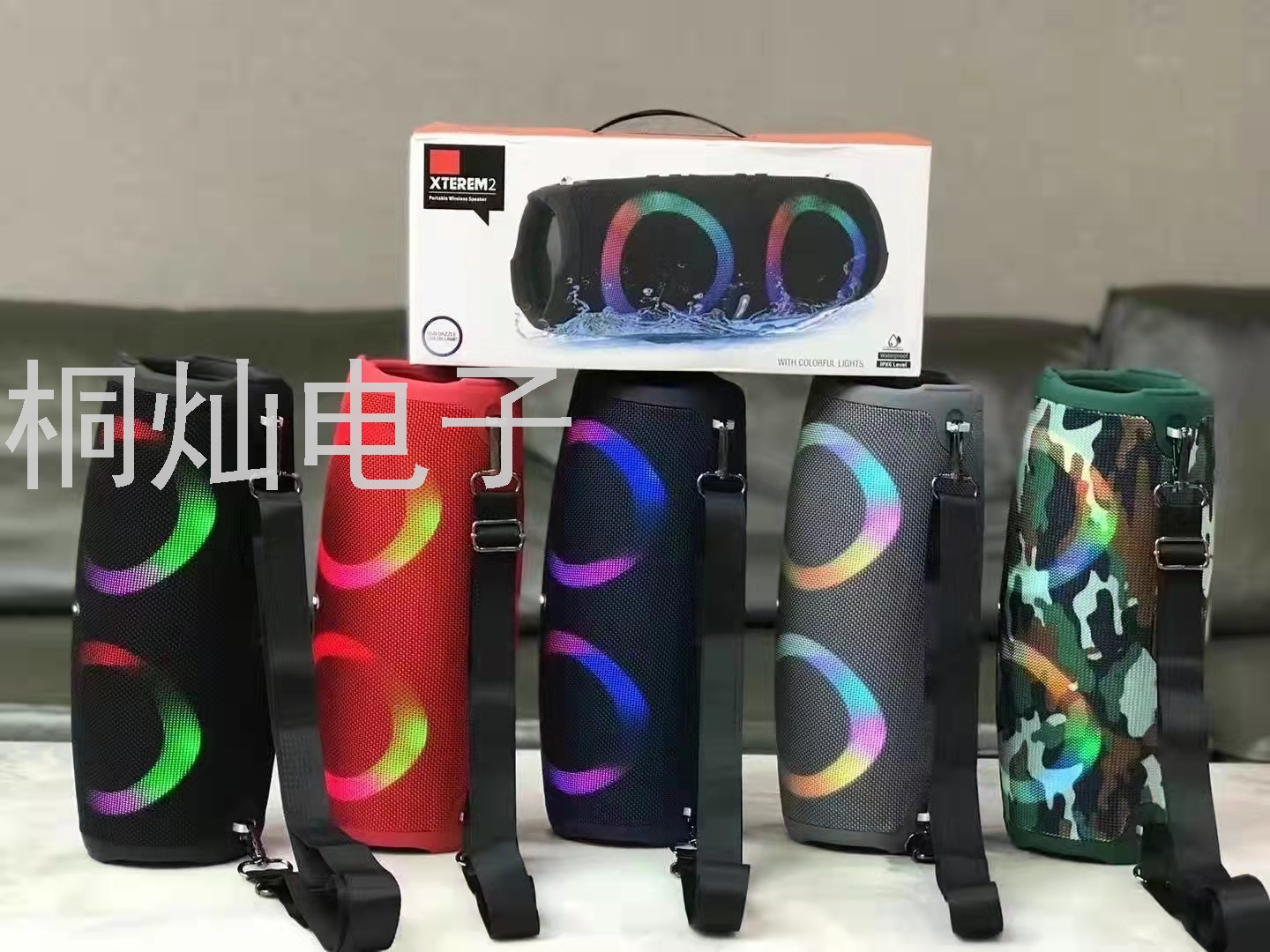 New RGB Color Light Large War Drum Second Generation Xtreme2 Bluetooth Speaker Card USB Portable Subwoofer Hot Sale