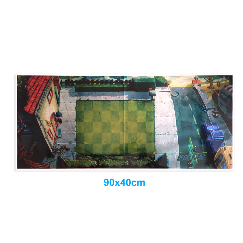 Plants War Map 40 * 90cm Zombie Game Mat Toy Accessories Waterproof Tear-Proof Large Map