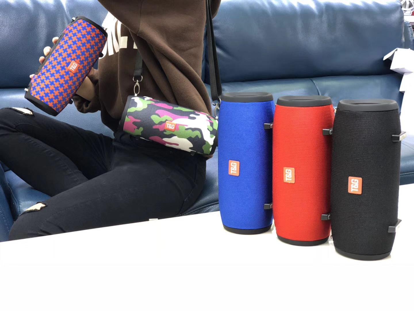 Tg125 Bluetooth Speaker War Drum Outdoor Waterproof Wireless Portable Multi-Function Mini Audio 2.0 Square Dance