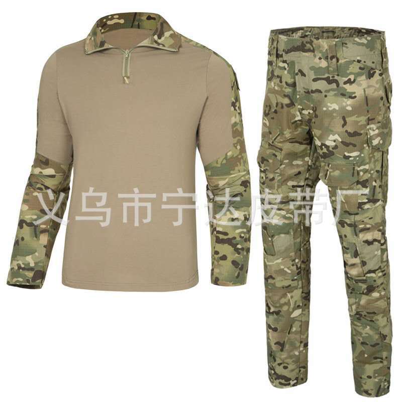 New Long-Sleeved Frog Suit US Army Land War Camouflage Men&#039;s and Women&#039;s Outdoor Mountaineering Leisure Camouflage Combat Uniform Suit