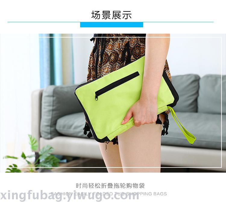 Japanese supermarket folding shopping cart old man portable hand cart home shopping cart tug bag