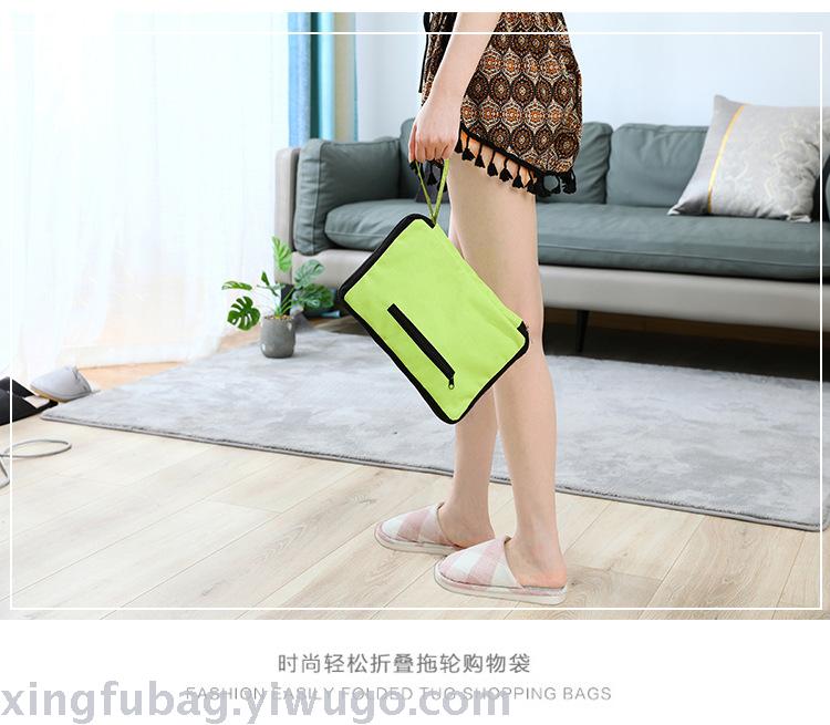 Japanese supermarket folding shopping cart old man portable hand cart home shopping cart tug bag