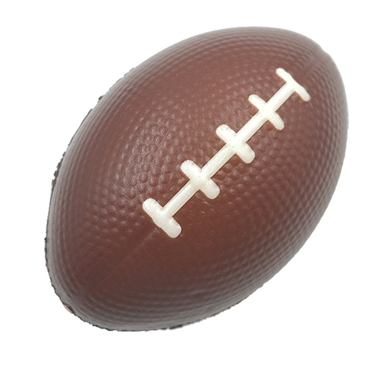 Factory Direct Sales 9cmpu Foam Rugby Decompression Vent Feel Toy Sponge Foaming Elastic Ball