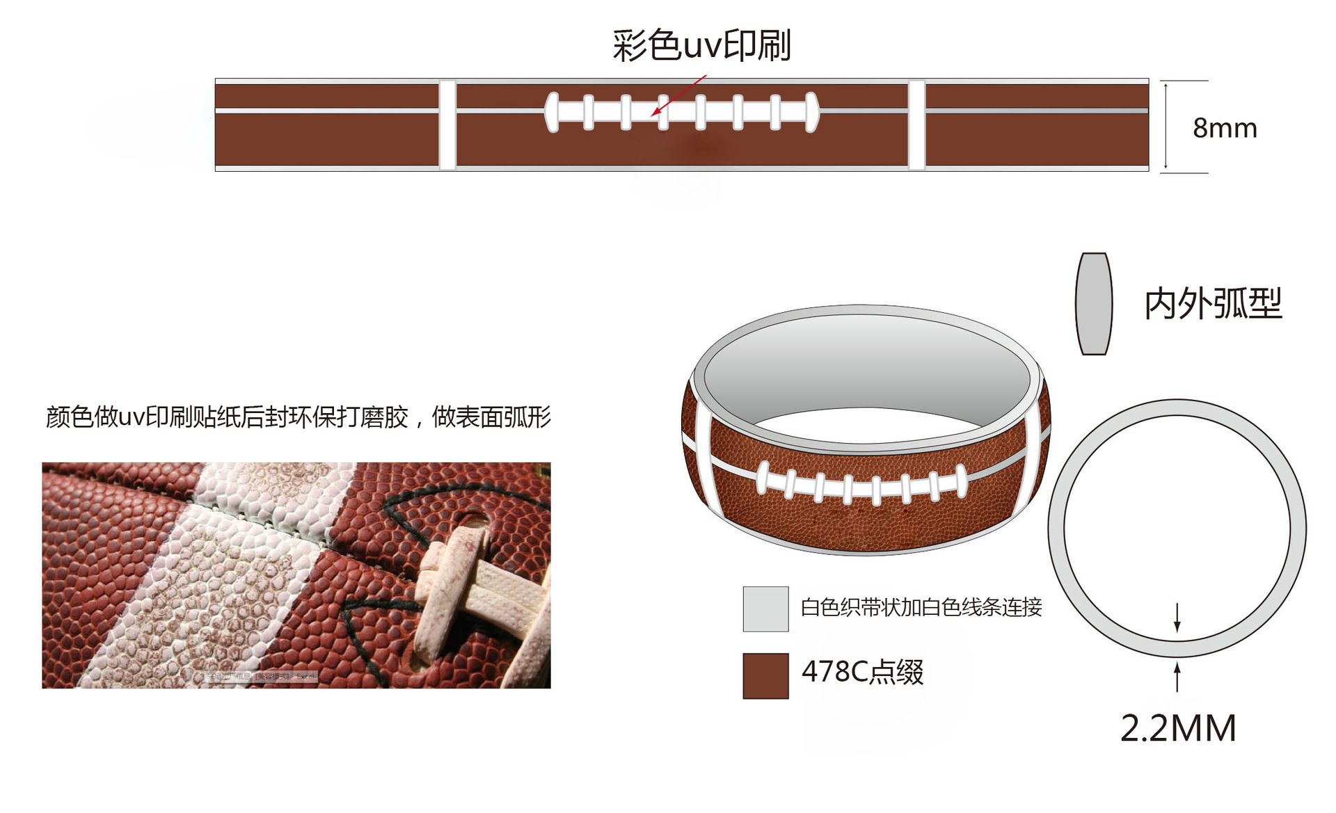 Exclusive for Cross-Border Football Basketball Baseball Rugby Titanium Steel Ring Sporting Ornament Yiwu Jewelry Wholesale
