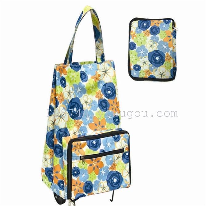 Foldable shopping cart shopping bag trolley waterproof portable grocery cart tug package new