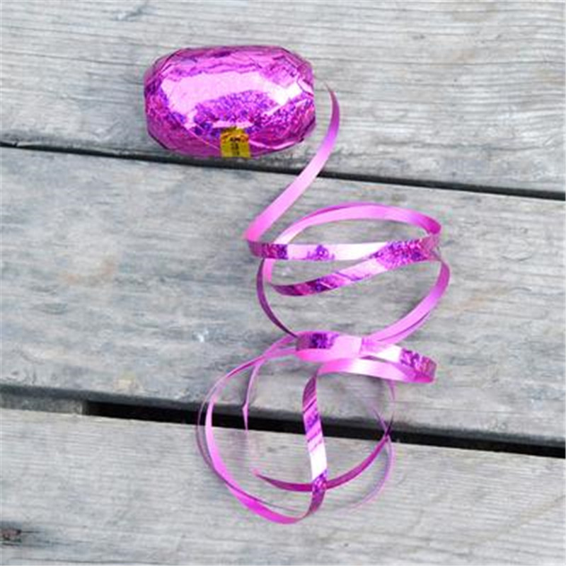Exclusive for Cross-Border 10M Rose Gold Laser Ribbon Tie Balloon Small Ribbon Rugby Laser Ribbon Balloon Strap
