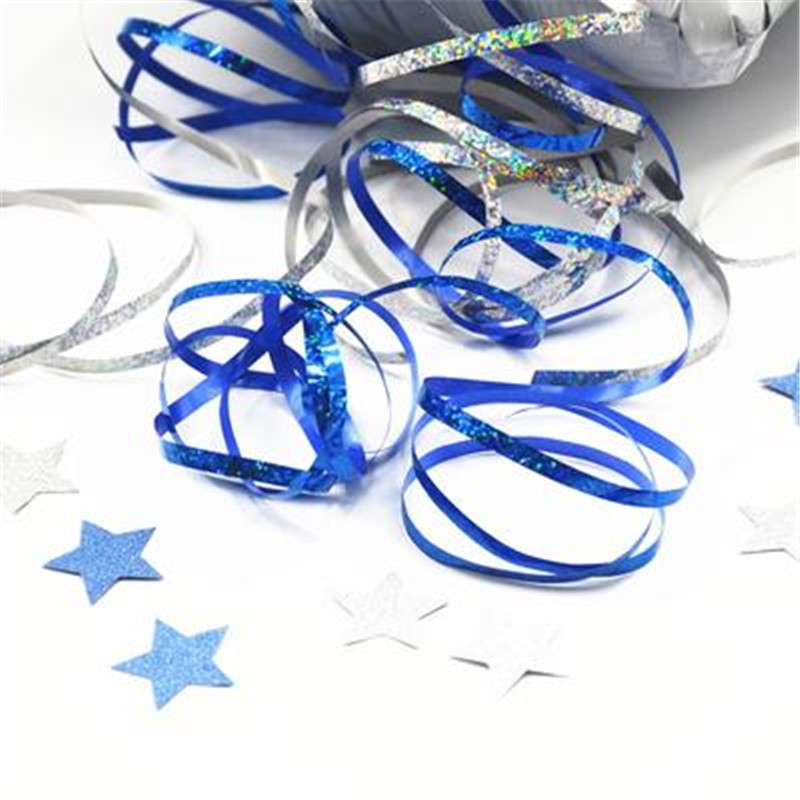Exclusive for Cross-Border 10M Rose Gold Laser Ribbon Tie Balloon Small Ribbon Rugby Laser Ribbon Balloon Strap