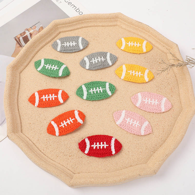 Manufacturers Supply Cute Wool Children's Knitted Hairpin Rugby Football Bang Clip Hair Accessories Wholesale Manufacturers Supply Cute Wool Children's Knitted Hairpin Rugby Football Bang Clip Hair Accessories Wholesale