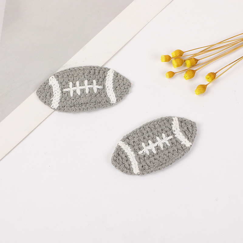 Manufacturers Supply Cute Wool Children's Knitted Hairpin Rugby Football Bang Clip Hair Accessories Wholesale Manufacturers Supply Cute Wool Children's Knitted Hairpin Rugby Football Bang Clip Hair Accessories Wholesale