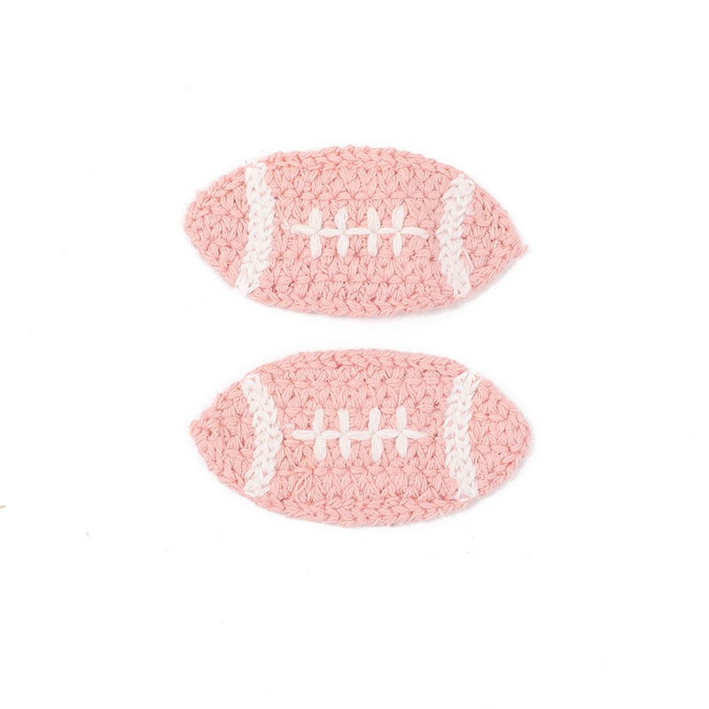 Manufacturers Supply Cute Wool Children's Knitted Hairpin Rugby Football Bang Clip Hair Accessories Wholesale Manufacturers Supply Cute Wool Children's Knitted Hairpin Rugby Football Bang Clip Hair Accessories Wholesale