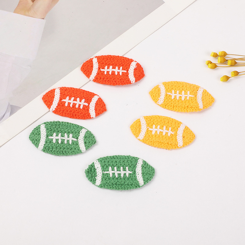 Manufacturers Supply Cute Wool Children's Knitted Hairpin Rugby Football Bang Clip Hair Accessories Wholesale Manufacturers Supply Cute Wool Children's Knitted Hairpin Rugby Football Bang Clip Hair Accessories Wholesale