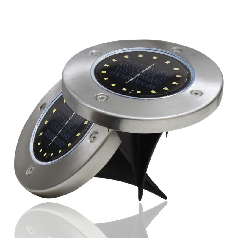 Solar Buried Light 8led Stainless Steel Outdoor New Plug-in Lawn Light Garden Rain-Proof Villa Floor Light