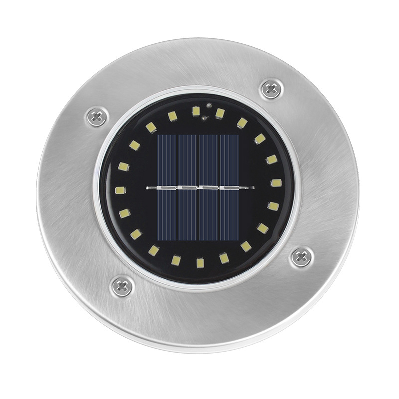 Solar Buried Light 8led Stainless Steel Outdoor New Plug-in Lawn Light Garden Rain-Proof Villa Floor Light