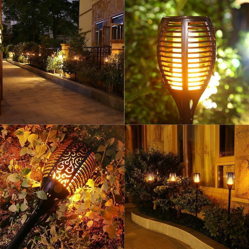 Sohui Solar Lighting Solar Flame Ground Lamp Lawn Lamp Waterproof Outdoor Lamp Park Light