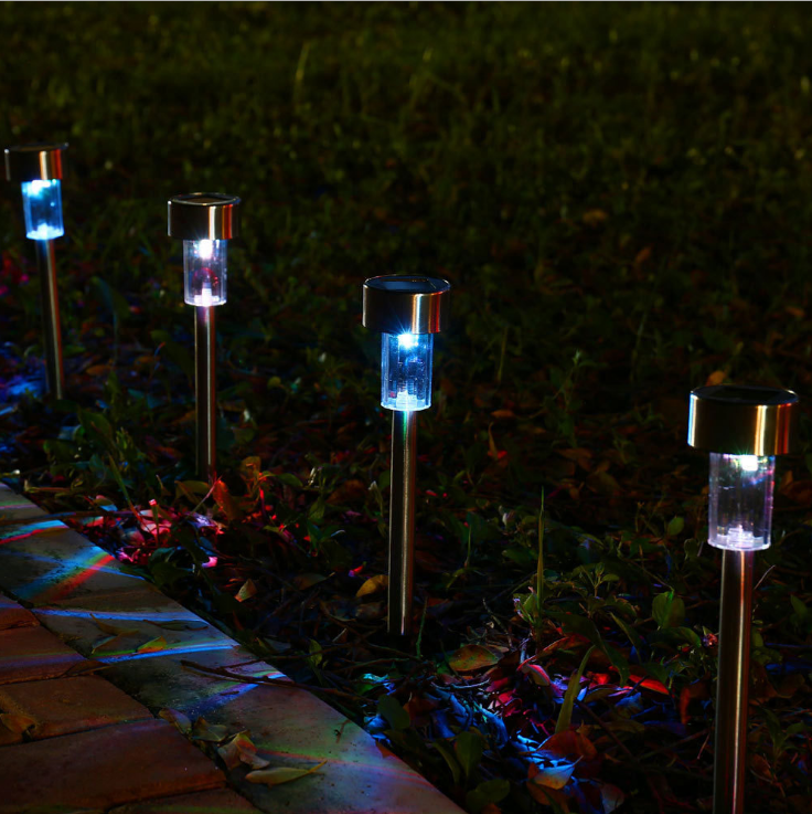 New Stainless Steel Solar LED Lawn Lamp New Stainless Steel Solar LED Lawn Lamp