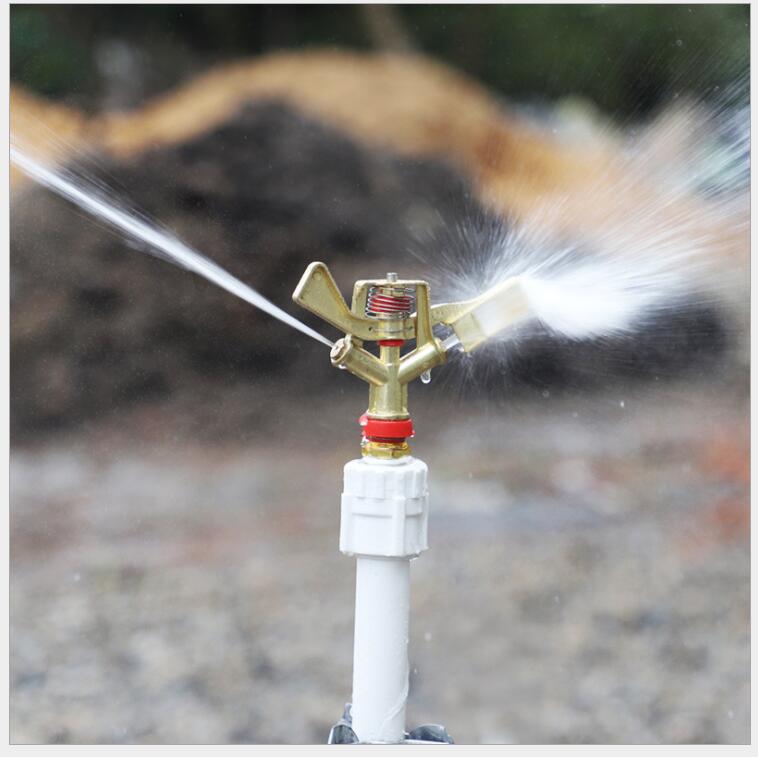 4 Points DN15 Zinc Alloy Rotating Double Spray 360 Degrees Rocker Arm Metal Sprayer Lawn Garden Spray Irrigation