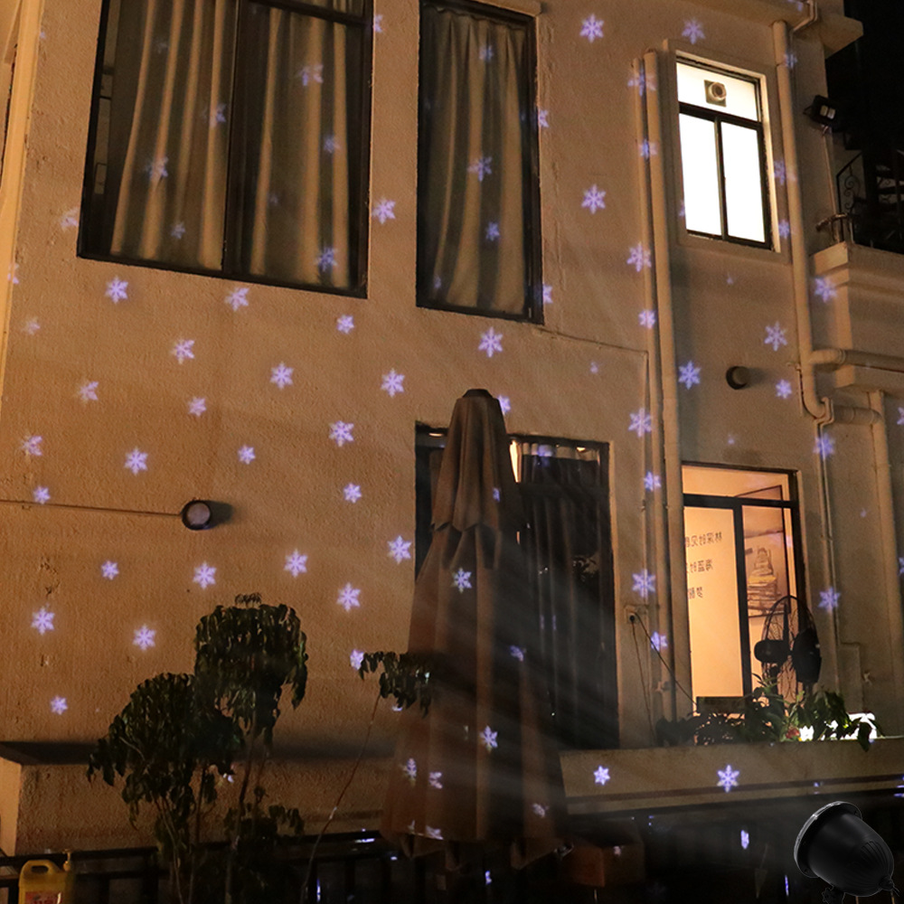 Dynamic Snowflake Projection Lamp Outdoor Waterproof RF Remote Control Snow Light Lawn Lamp