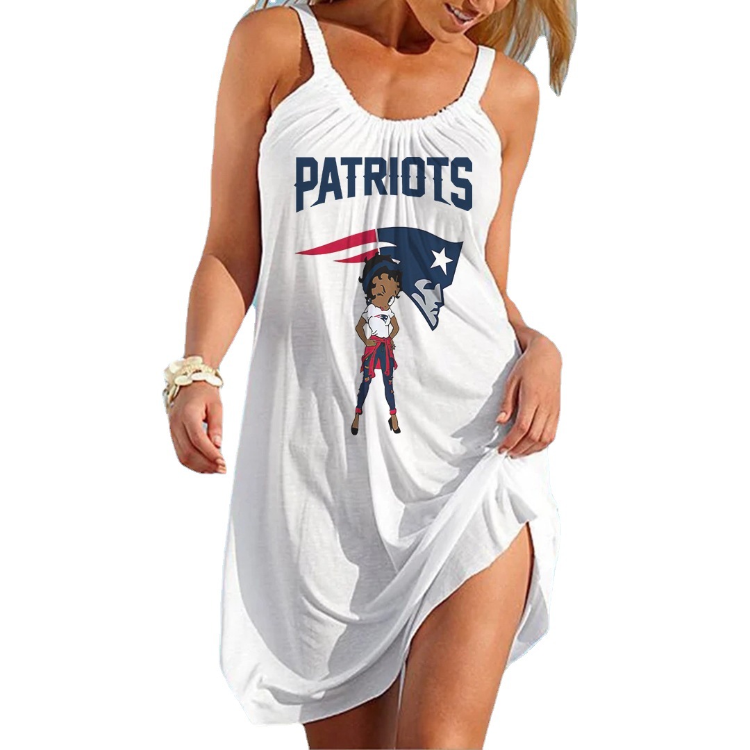 2022 New 3D Digital Printing NFL Rugby Women&#039;s Urban Casual Loose Waist Strap Dress