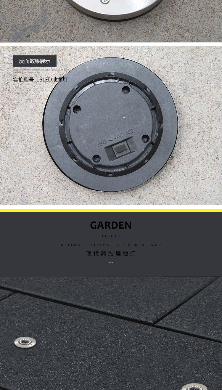 Solar Buried Light 8led Stainless Steel Outdoor New Plug-in Lawn Light Garden Rain-Proof Villa Floor Light