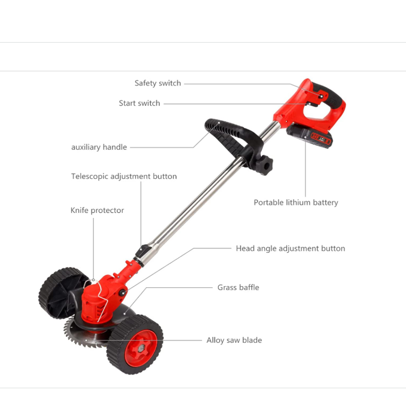 Hand Push New Lithium Mower Pruning Machine Lawn Mower Multifunctional Garden Electric Lawn Mower Grass Trimmer