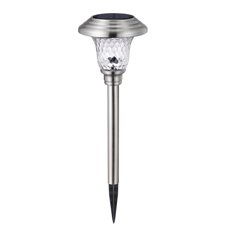 Amazon Hot Solar Lawn Lamp Outdoor Waterproof Stainless Steel Glass Led Garden Landscape Ground Lamp