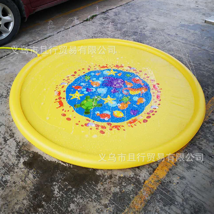 Amazon Summer Hot PVC Toy Water Mat Children Outdoor Water Spray Mat Garden Lawn Fountain Sprinkling Pool