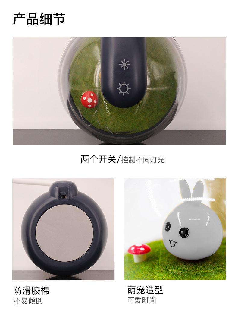 Amazon's new creative cartoon lawn night light LED eye-care reading lamp USB charging student learning lamp Amazon's new creative cartoon lawn night light LED eye-care reading lamp USB charging student learning lamp