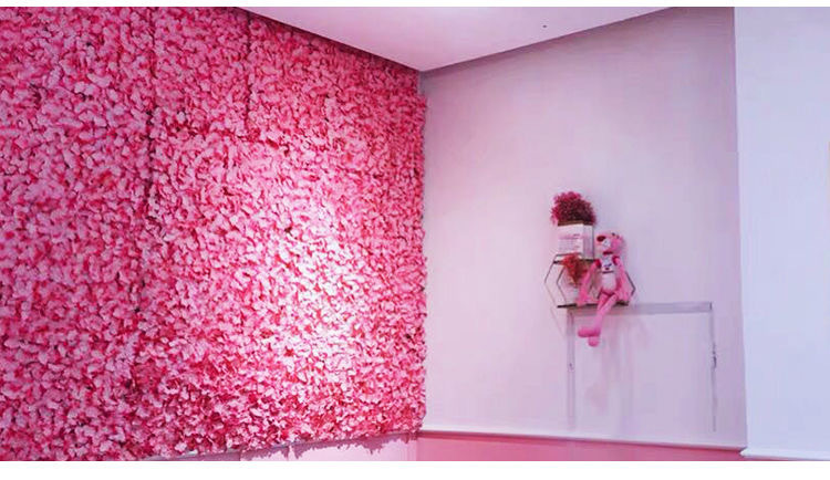 Simulated Pincushion Rows of Plants Background Wall Decoration Wedding Celebration Flower Wall Photography Indoor Silk Flower Fake Flower Lawn