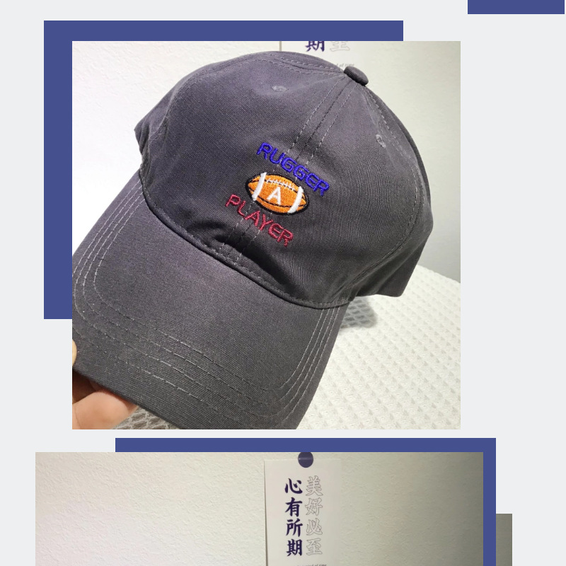 New Rugby Label Hat 2022 Spring Baseball Cap Men's and Women's Embroidered Peaked Cap Outdoor Fishing Sun Hat New Rugby Label Hat 2022 Spring Baseball Cap Men's and Women's Embroidered Peaked Cap Outdoor Fishing Sun Hat