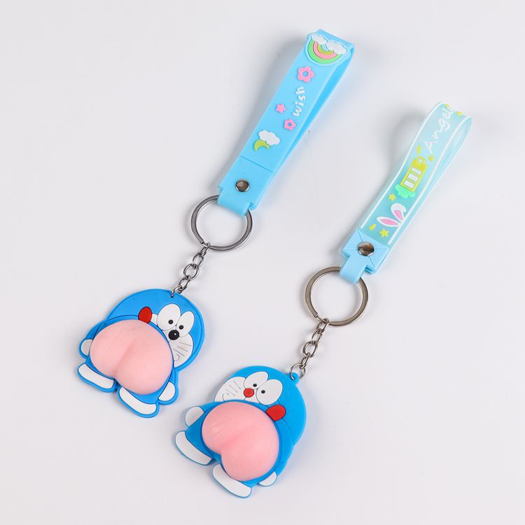Cartoon Butt Stickers Pendant Cute Butt Stickers Anti-Scratch Screen Protector Creative Keychain Love Aluminum Ornament