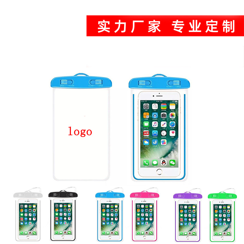 Swimming Drifting Touch Screen Waterproof Mobile Phone Bag PVC Mobile Phone Luminous Waterproof Bag Customizable Sealed Mobile Phone Waterproof Cover