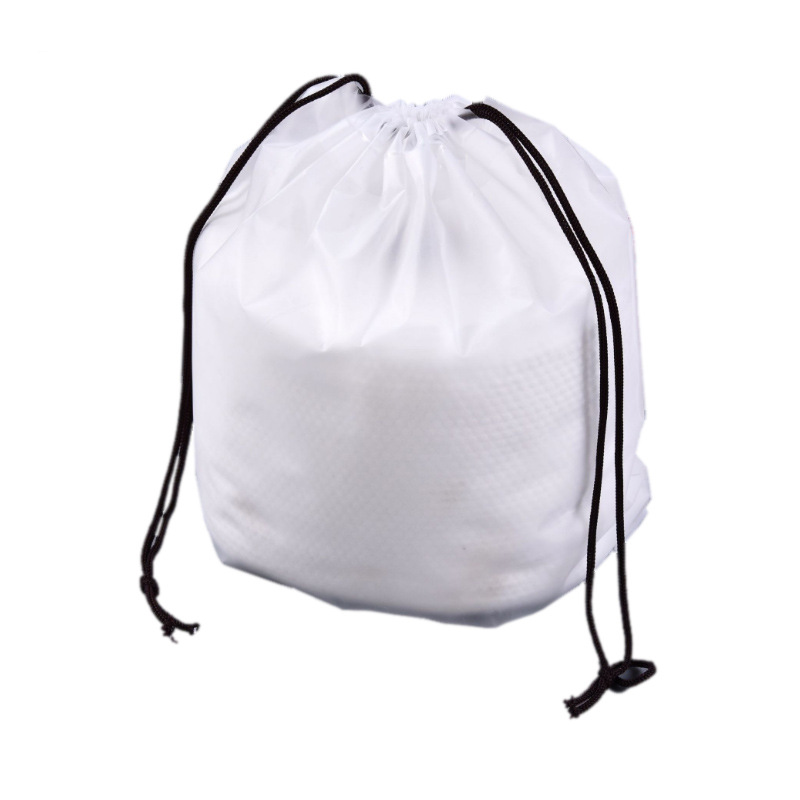 Hot Sale Face Cloth Bag Waterproof Bag Cotton Puff Cleaning Towel Drawstring Drawstring Pocket PEVA Socks Packing Bag in Stock