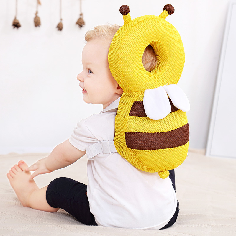 Headrest Baby Toddling Walk Fall Protection Pillow Breathable Head Protection Pad Bee Head Protector Fall Protection Cap