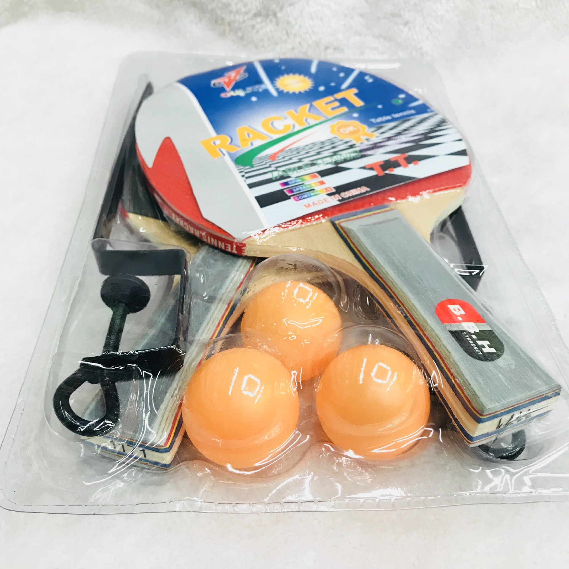 Manufacturer&#039;s direct selling OULITE table tennis bat 1171 with a net frame 7 mm laminated color handle and rubber 