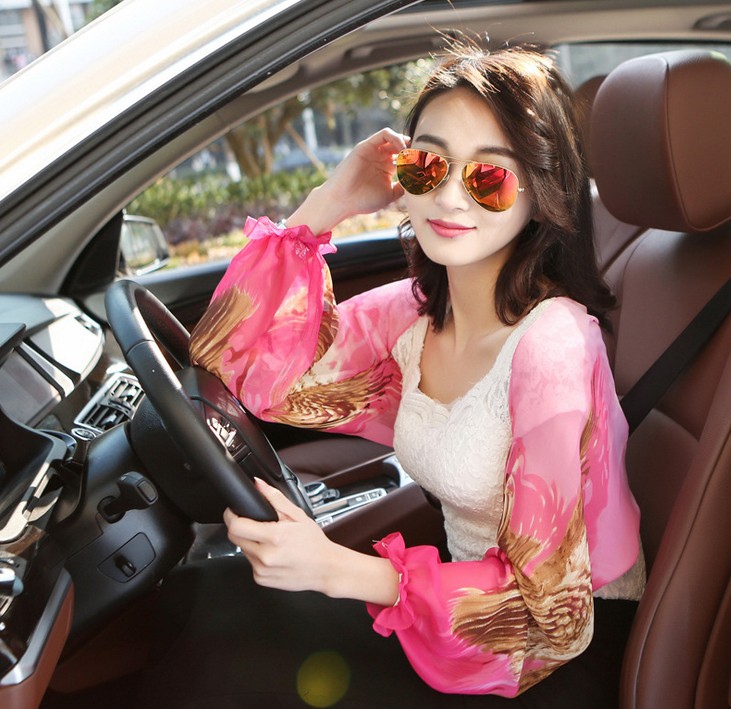 Beach female open cycling cuff Chiffon scarves shawls all-match amazing sunscreen air spring scarf