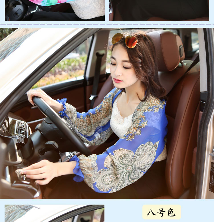 Beach female open cycling cuff Chiffon scarves shawls all-match amazing sunscreen air spring scarf Beach female open cycling cuff Chiffon scarves shawls all-match amazing sunscreen air spring scarf