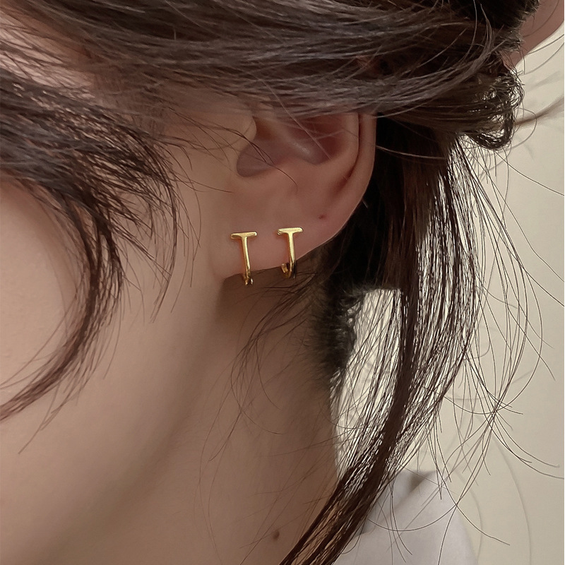 Exquisite Small Metal Ear Cuff Earrings Women&#039;s Korean-Style Simple All-Match Niche Temperament Personalized Ear Studs Cold Style