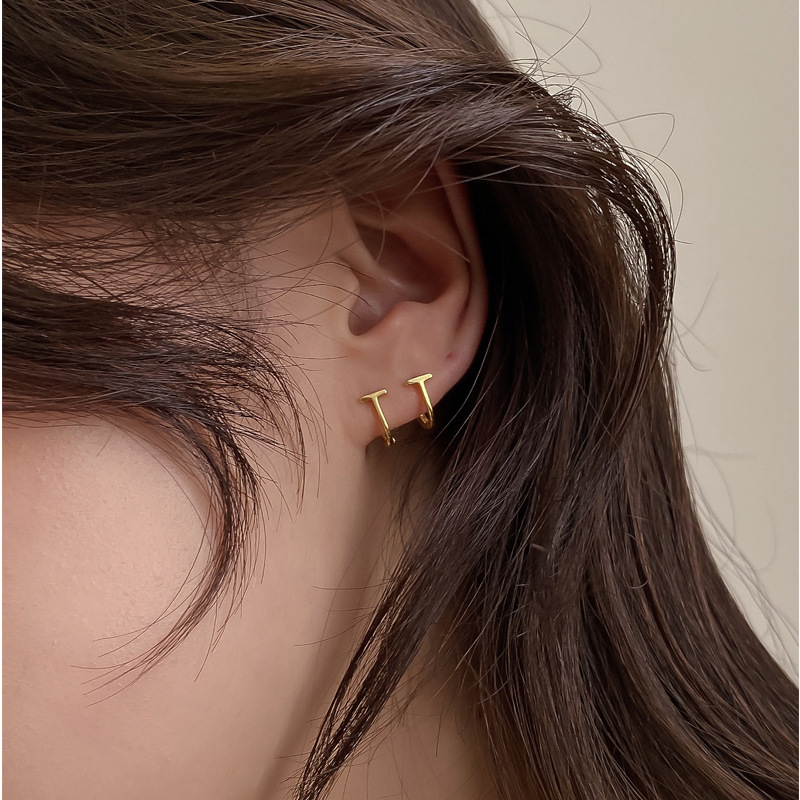 Exquisite Small Metal Ear Cuff Earrings Women&#039;s Korean-Style Simple All-Match Niche Temperament Personalized Ear Studs Cold Style