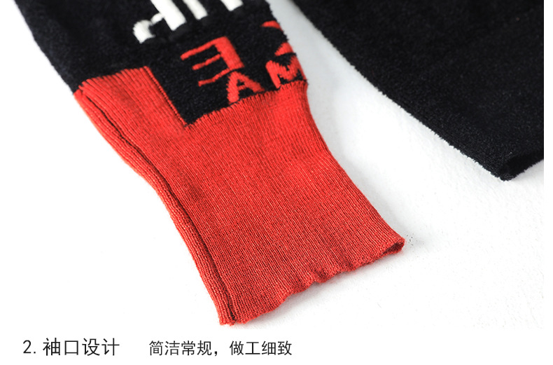 2020 Autumn/winter crystal bodice black cuff letter jacquard new velvet not easy to pilling versatile knit sweater women 2020 Autumn/winter crystal bodice black cuff letter jacquard new velvet not easy to pilling versatile knit sweater women