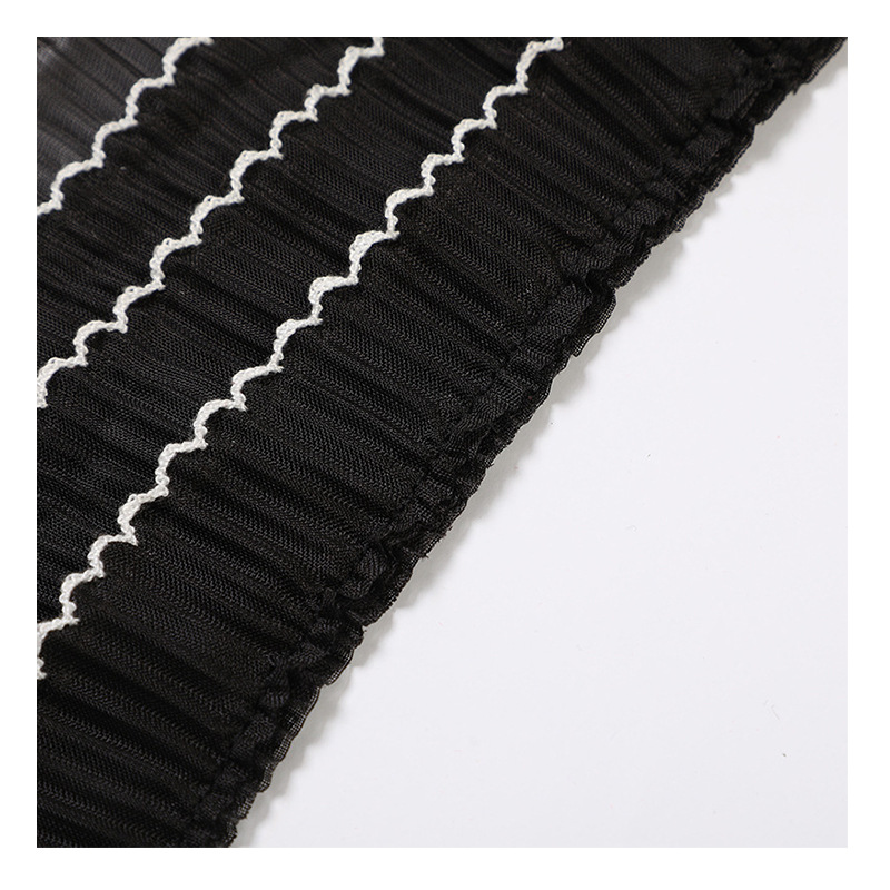 9cm Pleated Home Lace Skirt Neckline Chiffon Four-Layer Cuff Collar Hairware Accessories Lace Wholesale