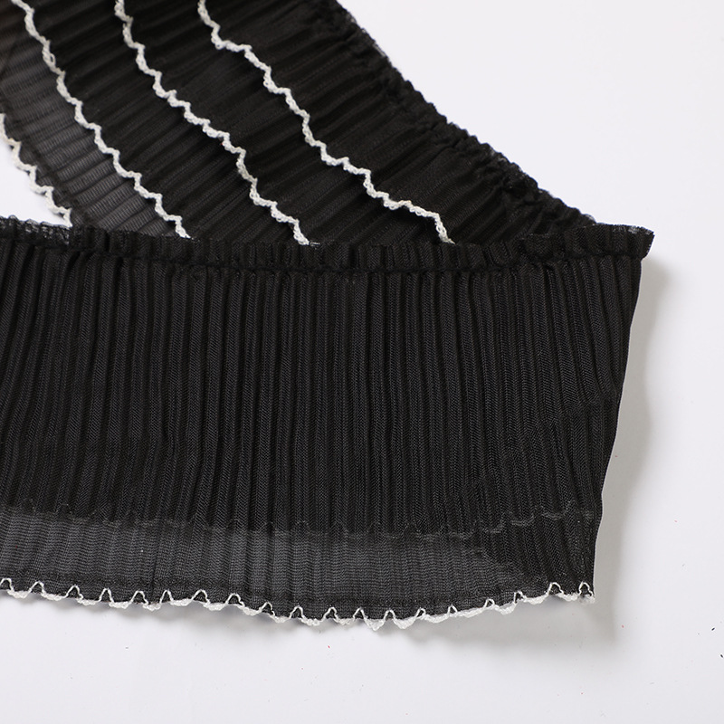 9cm Pleated Home Lace Skirt Neckline Chiffon Four-Layer Cuff Collar Hairware Accessories Lace Wholesale