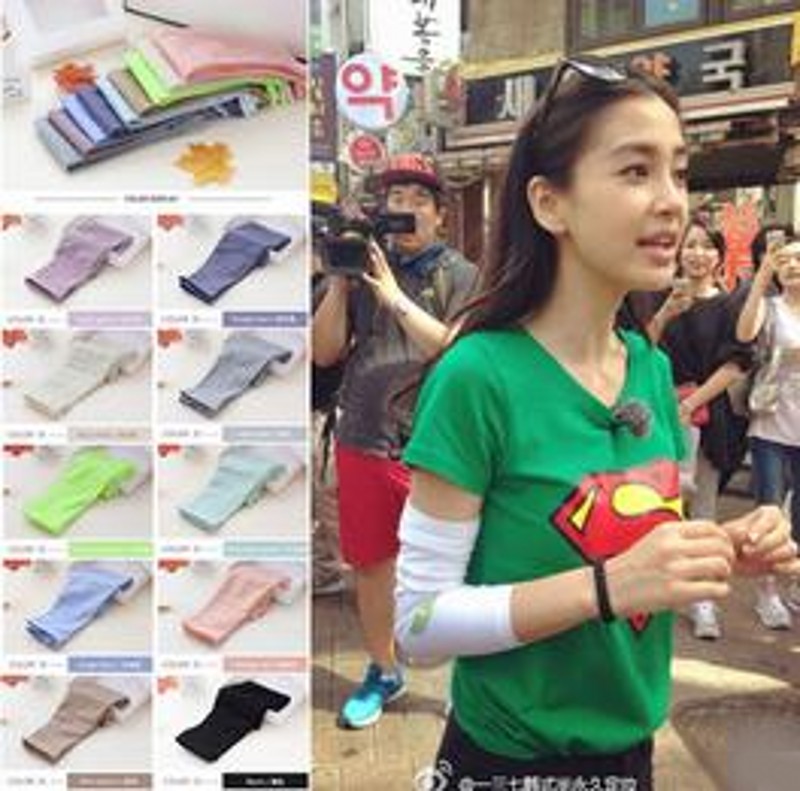 South Korea Aqua men and women long silk cuff UV sunscreen riding