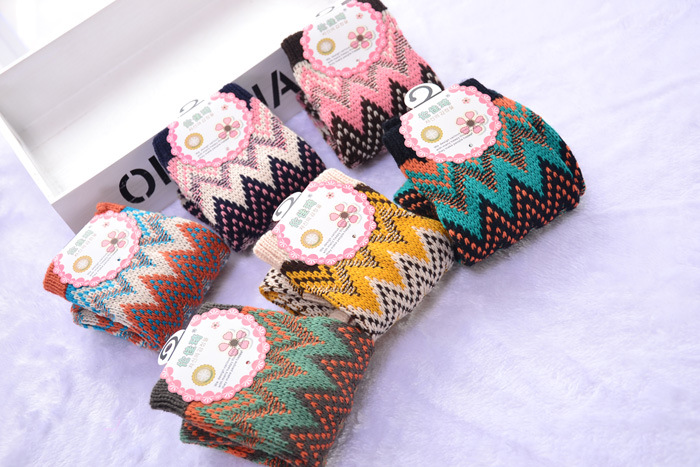 Spot long gloves Mao Xianlu thick warm jacquard half finger cuff Spot long gloves Mao Xianlu thick warm jacquard half finger cuff