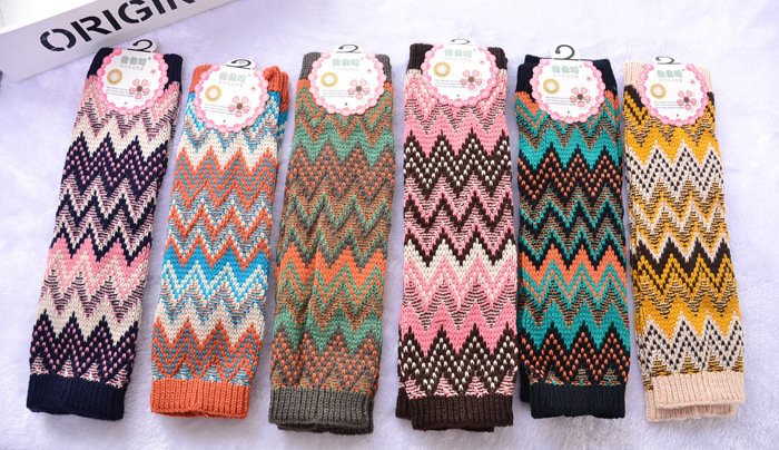 Spot long gloves Mao Xianlu thick warm jacquard half finger cuff Spot long gloves Mao Xianlu thick warm jacquard half finger cuff
