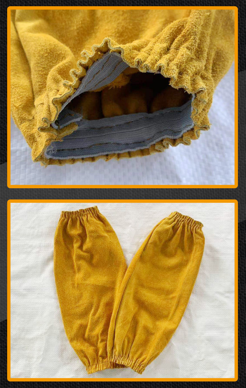 Cow Split Leather Welding Sleeves Apron Labor Protection Oversleeve Sleeves Welding Cuff Cowhide Sleeves Elastic Mouth Sleeves Cow Split Leather Welding Sleeves Apron Labor Protection Oversleeve Sleeves Welding Cuff Cowhide Sleeves Elastic Mouth Sleeves